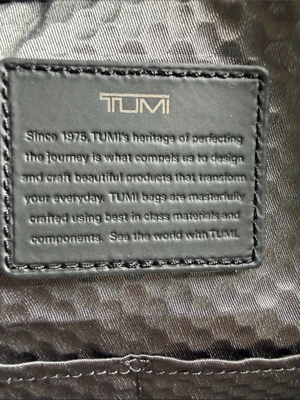 Tumi just few